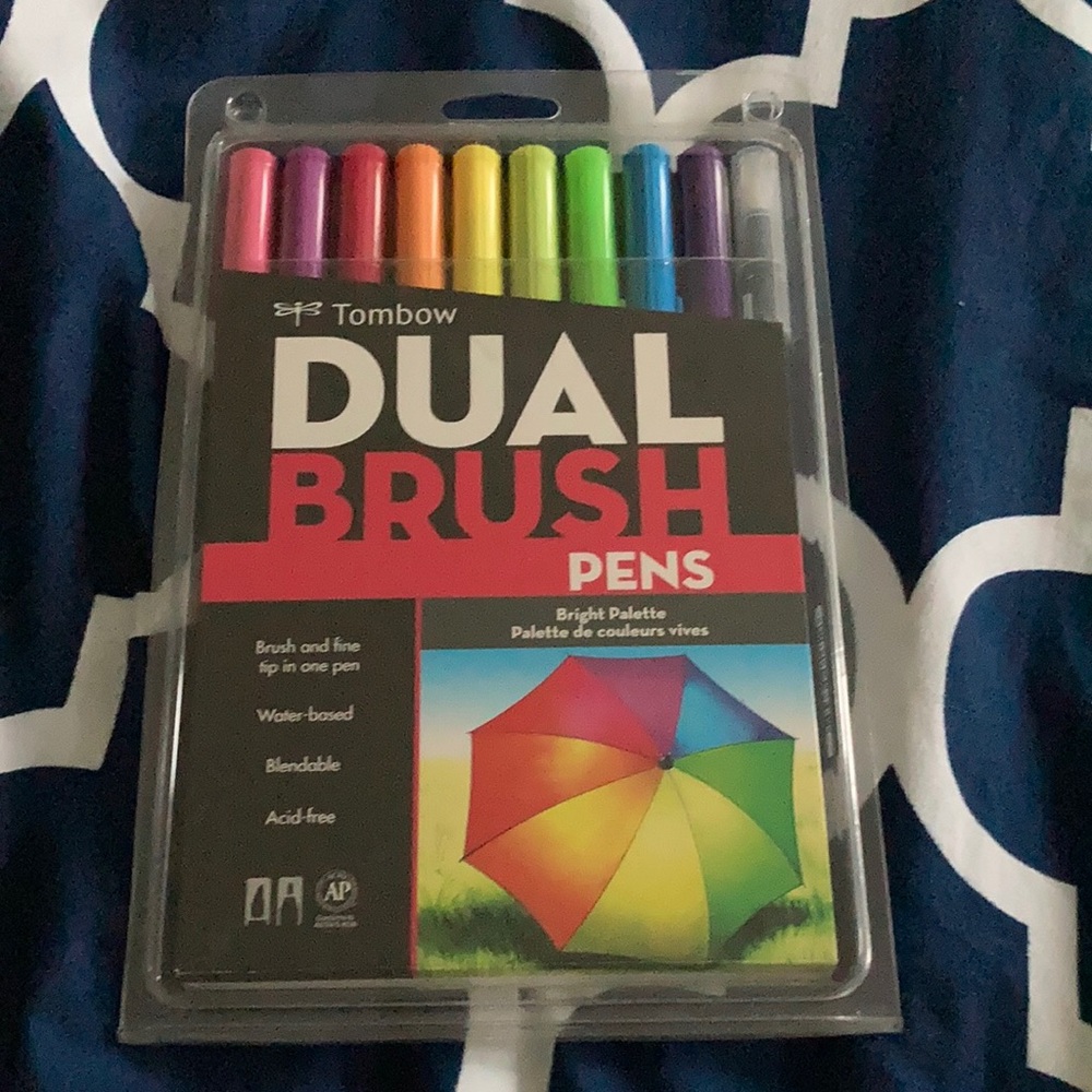Tombow dual brush pens, bright palette